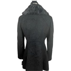 Guess Faux Fur Peacoat with zipper cuffs